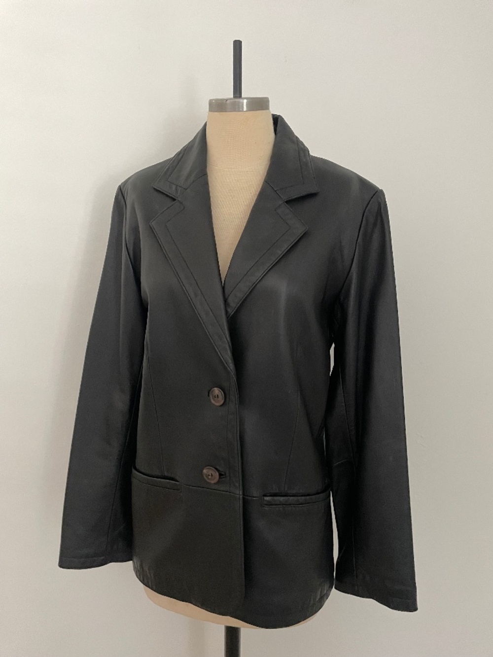 Vintage Margaret Godfrey Bloomingdales Genuine Leather Blazer Jacket, Women's 8